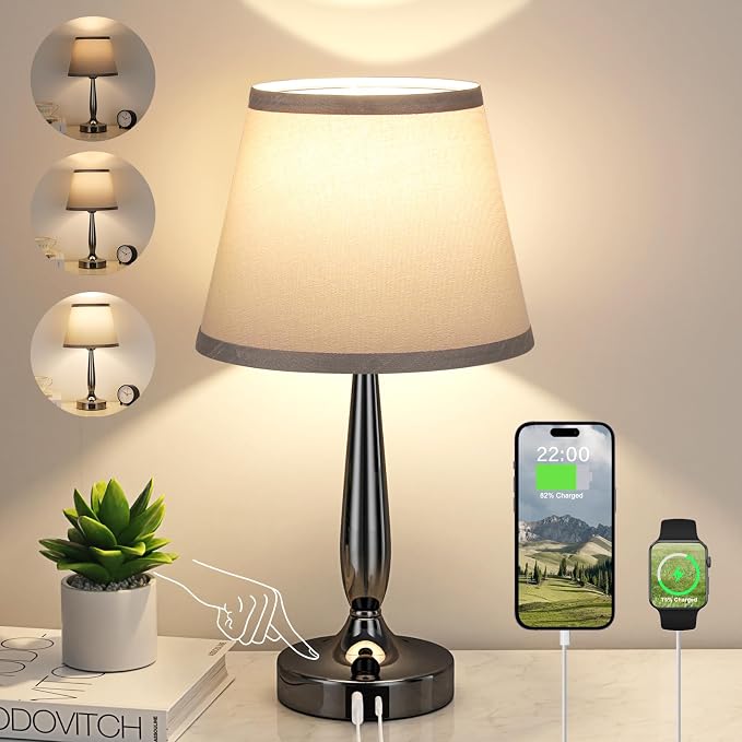 USB-C dimmable bedside lamp, a thoughtful home décor gift