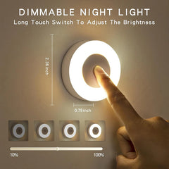 USB Rechargeable Magnetic Touch Sensor Night Light – detail view