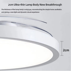 Modern Invisible LED Ceiling Fan with Light – alternate angle view