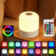 Dimmable RGB Touch Rechargeable Desk Lamp – close-up view