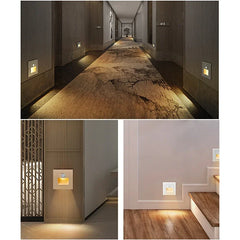 PIR Motion Sensor Recessed LED Staircase Night Light – alternate angle view