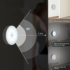 Wireless Motion Sensor Rechargeable LED Night Light – alternate angle view