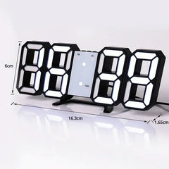 3D LED Digital Wall Clock – styled view