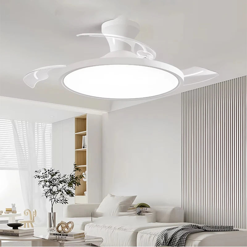 Modern Invisible LED Ceiling Fan with Light