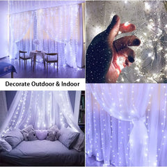 LED Fairy String Curtain Lights – close-up view