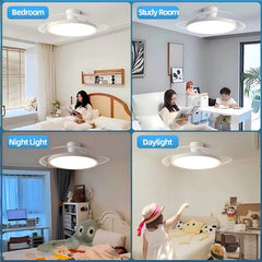 Modern Invisible LED Ceiling Fan with Light – styled view
