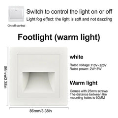 PIR Motion Sensor Recessed LED Staircase Night Light – detail view