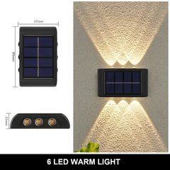 Solar Outdoor Wall Light Warm White – another view
