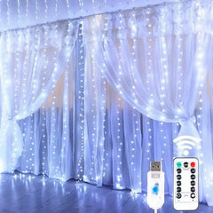 LED Fairy String Curtain Lights – detail view