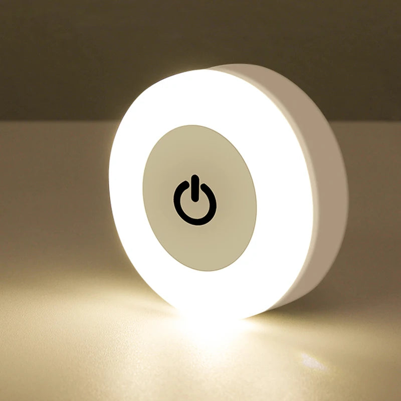 USB Rechargeable Magnetic Round Night Light