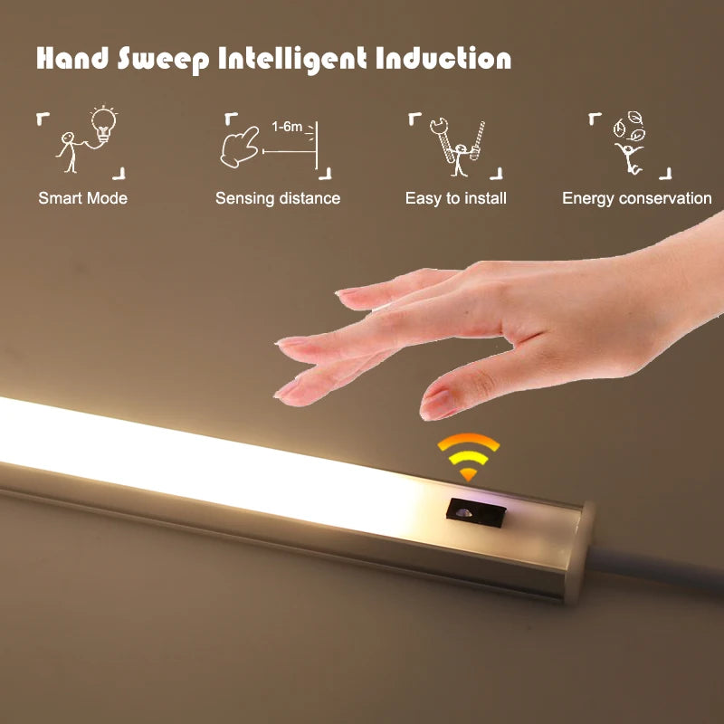 Hand Sweep Motion Sensor Under-Cabinet LED Light
