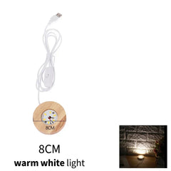 LED Wooden Round Light Base for Crystal & Resin Art – another view