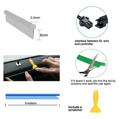 5M Neon EL Wire LED Strip – close-up view