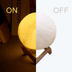 Moon Lamp LED Night Light with Stand – close-up view
