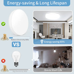 Round Modern LED Ceiling Light – alternate angle view