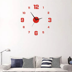 Luminous DIY 3D Wall Clock – close-up view
