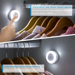 USB Rechargeable Magnetic Round Night Light – close-up view