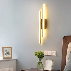 Copper Pipe Acrylic Wall Sconce Light – alternate angle view