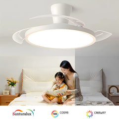 Modern Invisible LED Ceiling Fan with Light – detail view