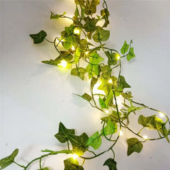 Green Leaf Vine Fairy String Lights – side view