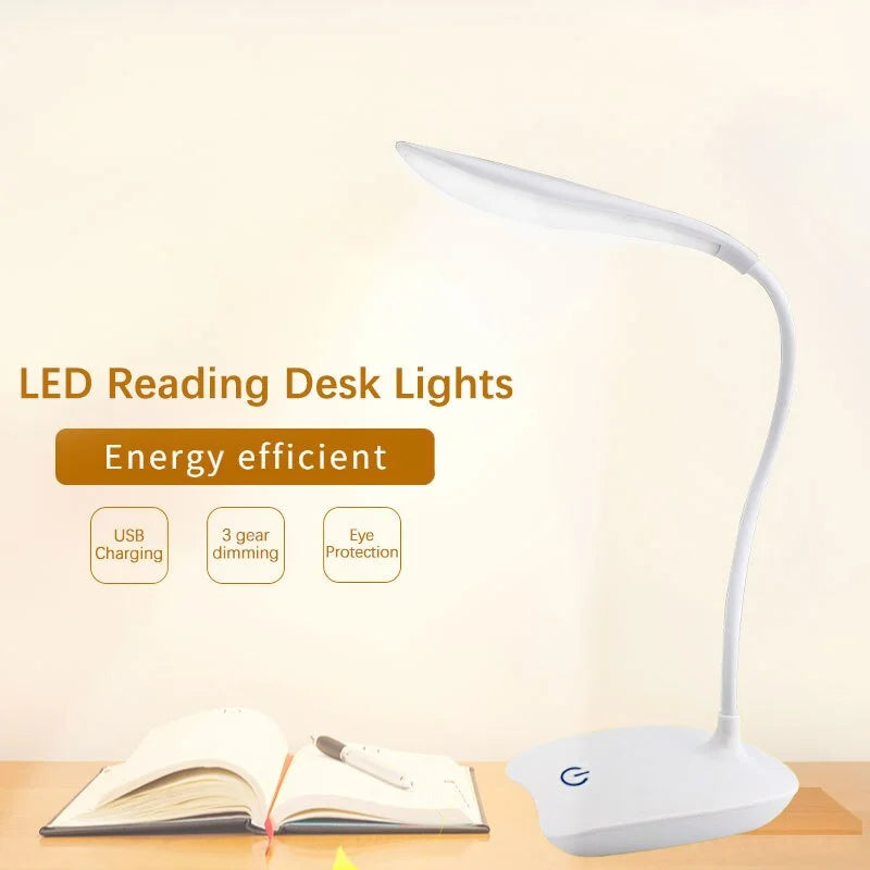 USB Rechargeable LED Desk Reading Lamp