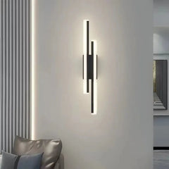 Copper Pipe Acrylic Wall Sconce Light – styled view