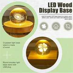 LED Wooden Round Light Base for Crystal & Resin Art – additional product view