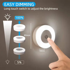 USB Rechargeable Magnetic Round Night Light – detail view