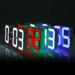 3D LED Digital Wall Clock – alternate angle view