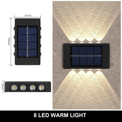 Solar Outdoor Wall Light Warm White – side view