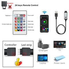 USB RGB LED TV Backlight Strip – styled view
