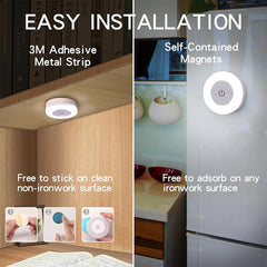 USB Rechargeable Magnetic Touch Sensor Night Light – alternate angle view