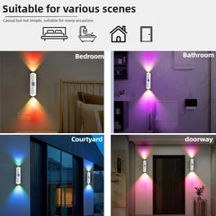 Double-Head RGB Motion Sensor Magnetic Wall Lamp – styled view