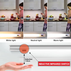 Hand Sweep Motion Sensor Under-Cabinet LED Light – styled view