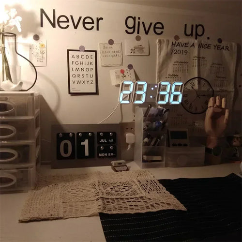 3D LED Digital Wall Clock – additional product view
