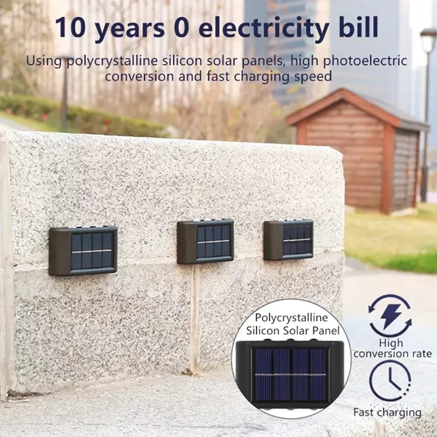 Solar Outdoor Wall Light Warm White