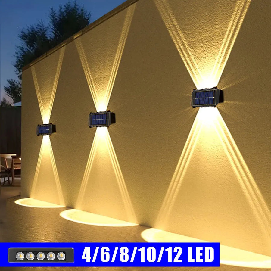 Solar Outdoor Wall Light Warm White