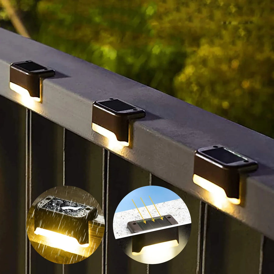 Solar LED Outdoor Stair & Deck Step Lights