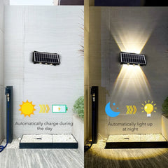 Solar Outdoor Wall Light Warm White – close-up view