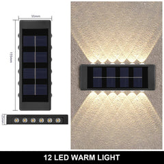 Solar Outdoor Wall Light Warm White – alternate angle view