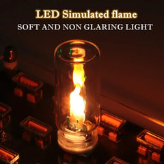 USB Flame Effect LED Candle Night Light – close-up view
