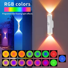 Double-Head RGB Motion Sensor Magnetic Wall Lamp – detail view
