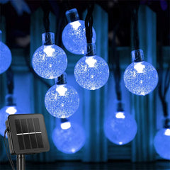 Solar String Lights 200 LED Crystal Globe – another view