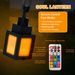 Pixel Style RGB Remote Night Light Lantern – detail view