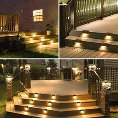 Solar LED Outdoor Stair & Deck Step Lights – close-up view