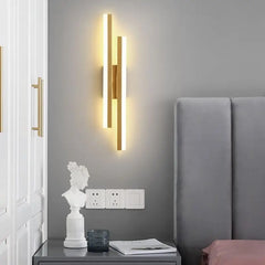 Copper Pipe Acrylic Wall Sconce Light – detail view