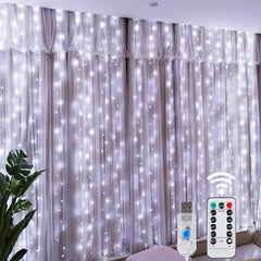 LED Fairy String Curtain Lights – another view