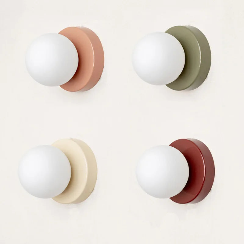 Macaron Mini Glass Wall Sconce — Hardwired LED