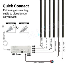 LED Strip Light for Wood Slat Wall Panel – styled view