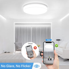 Round Modern LED Ceiling Light – styled view